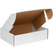 12"x11"x3" Corrugated Tab Lock Literature Mailers, White - Pkg Qty 50