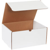 12-1/8" x 9-1/4" x 6" Corrugated Literature Mailers, ECT-32, White - Pkg Qty 50