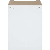 18"Wx24"L Stayflat Mailer, White, 50 Pack