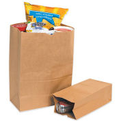 Kraft Grocery Bags - 12x7x17" - 1/6 BL Bag - Case of 500