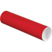 Mailing Tube With Cap, 12"L x 3" Dia., Red