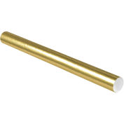 Mailing Tube With Cap, 36"L x 3" Dia., Gold