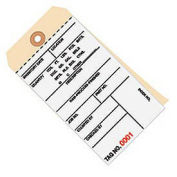 2 Part Carbonless Wired Inventory Tag, 0-499, 500 Pack
