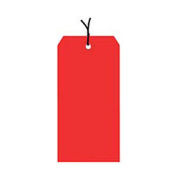 #6 Strung Tag Pack 5-1/4" x 2-5/8", 1000 Pack, Red