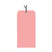 #8 Strung Tag Pack 6-1/4" x 3-1/8", 1000 Pack, Pink