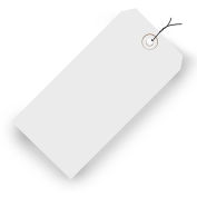 Pre-Wired Colored Shipping Tags - 2-3/4"Wx1-3/8"L - Case of 1000 - White