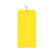 #6 Wired Tag Pack 5-1/4" x 2-5/8", 1000 Pack, Yellow