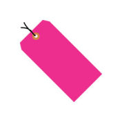 #1 Strung Tag Pack 2-3/4" x 1-3/8", 1000 Pack, Pink Fluorescent
