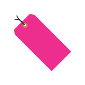 #4 Strung Tag Pack 4-1/4" x 2-1/8", 1000 Pack, Pink Fluorescent