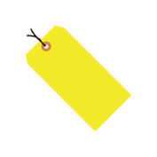 #2 Strung Tag Pack 3-1/4" x 1-5/8", 1000 Pack, Yellow Fluorescent
