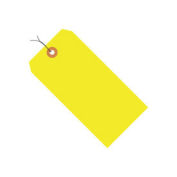 #4 Wired Tag Pack 4-1/4" x 2-1/8", 1000 Pack, Yellow Fluorescent