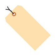 #7 Pre-Strung Tag, 10 Point Size 5-3/4" x 2-7/8", 1000 Pack, Manila