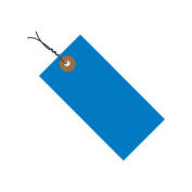 #8 Wired Tyvek Tag 6-1/4" x 3-1/8", 100 Pack, Blue