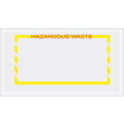 5-1/2"x10" Hazardous Waste, Yellow Border, 1000 Pack