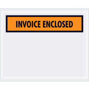 4-1/2"x5-1/2" Orange Invoice Enclosed, Panel Face, 1000 Pack