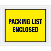 7"x5-1/2" Yellow Packing List Enclosed, Full Face, 1000 Pack