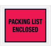 7"x5-1/2" Red Packing List Enclosed, Full Face, 1000 Pack
