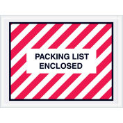 4-1/2"x6" Red Striped Packing List Enclosed, Full Face, 1000 Pack
