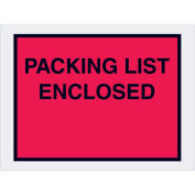 4-1/2"x6" Red Packing List Enclosed, Full Face, 1000 Pack