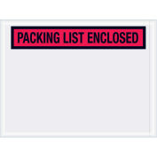 4-1/2"x6" Red Packing List Enclosed, Panel Face, 1000 Pack