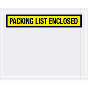 4-1/2"x5-1/2" Yellow Packing List Enclosed, Panel Face, 1000 Pack