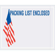 4-1/2"x5-1/2" USA w/Flag Packing List Enclosed, Panel Face, 1000 Pack