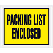 4-1/2"x5-1/2" Yellow Packing List Enclosed, Full Face, 1000 Pack