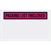 4-1/2"x7-1/2" Red Packing List Enclosed, Panel Face, 1000 Pack