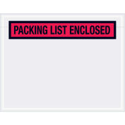 7"x5-1/2" Red Packing List Enclosed, Panel Face, 1000 Pack