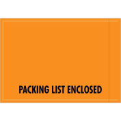 4-1/2"x6" Orange Packing List Enclosed, Full Face Mil-Spec, Wide Open Space, 1000 Pack