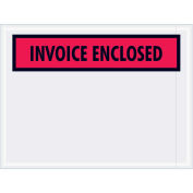 4-1/2" x 6" Red Invoice Enclosed, Panel Face, 1000 Pack