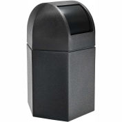 Commercial Zone 45 Gallon Waste Container with Dome Lid, Black