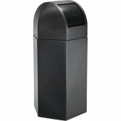 Commercial Zone 50 Gallon Waste Container with Dome Lid, Black