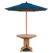 7' Wooden Market Outdoor Umbrella, Blue
