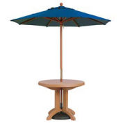 9' Wooden Market Outdoor Umbrella, Blue