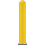 60"H Smooth Bollard Post Sleeve, For 8" HDPE Dome Top, Yellow