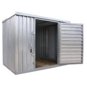 Vestil STOR-912-G-W-1RH Galvanized Steel Outdoor Storage Shed, 9'1-1/2"W x 12' 9"D x 7'1"H