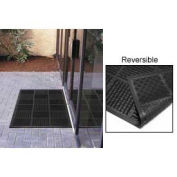 Wearwell Outfront Reversible Scraper Outdoor Entrance Mat, 36x72, Black