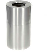 Rubbermaid AOT35SA Atrium Aluminum Container, Open Top 35 Gallon, Satin Aluminum