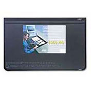 Logo Padt Recycled Desktop Organizer w/Clear Overlay, 20 x 31, Black