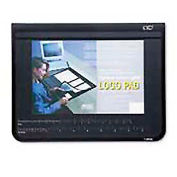 Logo Padt Recycled Desktop Organizer w/Clear Overlay, 17 x 22, Black