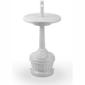 Commercial Zone Outdoor Patio Ashtray With Removable Table, White
