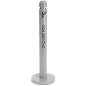 Rubbermaid® Smokers Pole, Silver Metallic 4"Dia. x 42-1/2"H