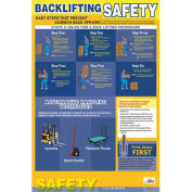NMC PST001 Poster, Back Lifting Safety, 24 x 18
