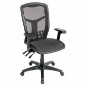 Multifunction High Back Chair, Premium Mesh, Black
