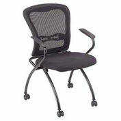 Nesting Chair, Web Mesh Back, Fabric Upholstered Seat - Pkg Qty 2
