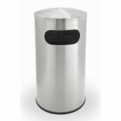 Commercial Zone Waste Container, Stainless Steel, Allure Dome Top