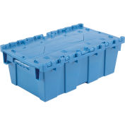 Distribution Container With Hinged Lid, 19-5/8x11-7/8x7, Blue
