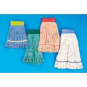 Boardwalk Super Loop Wet Mop Head, 5" Headband, Large Size, Orange, 12/Case