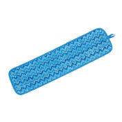 RUBBERMAID HYGEN Microfiber Pads for Microfiber Mopping System - Blue Wet Pad - 18" - Pkg Qty 12